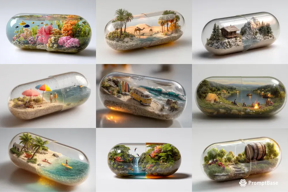 Miniature Worlds Under Glass