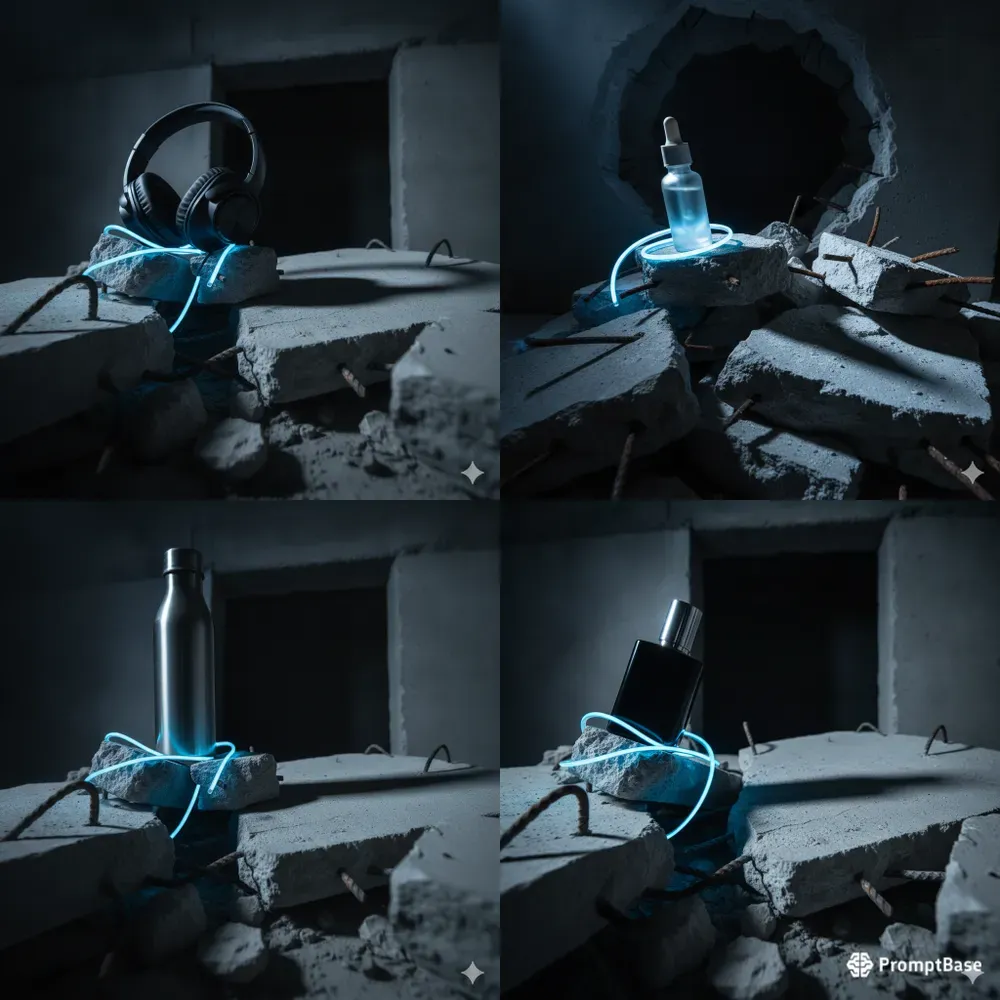 Blue Neon Wire Signals