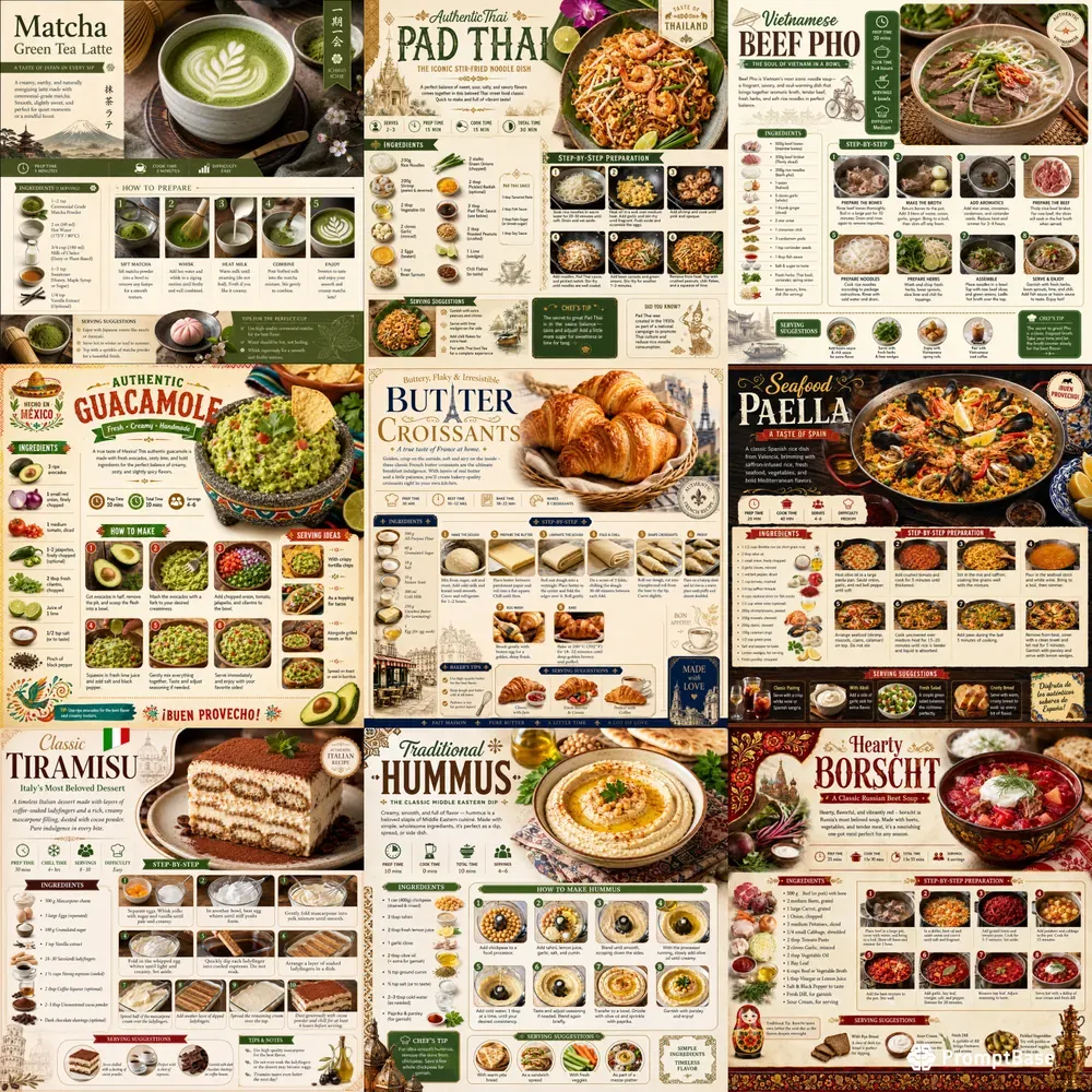 Cultural Recipe Infographics