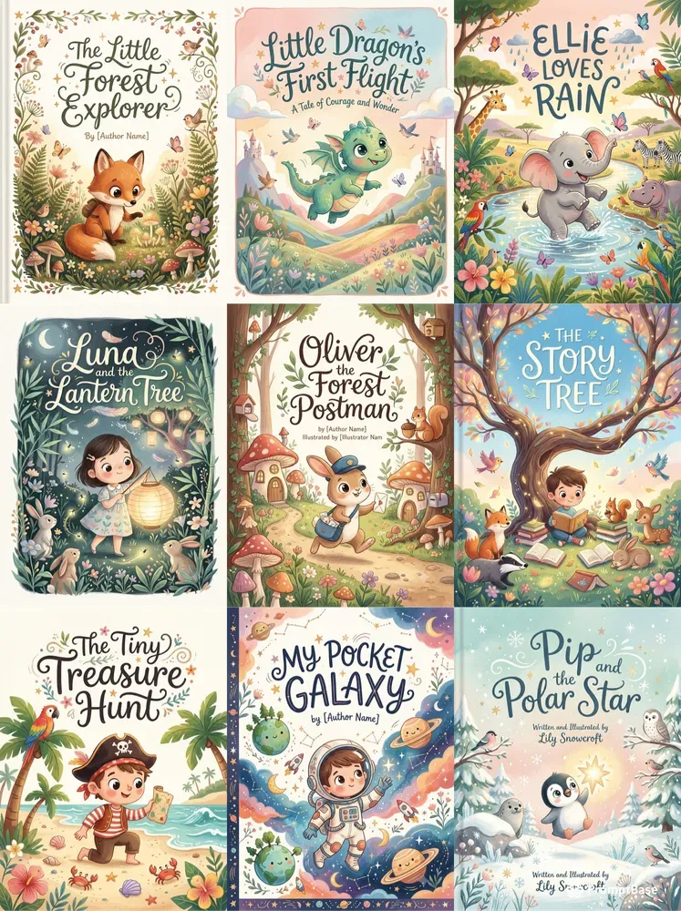 Whimsical Kids Book Cover Kits
