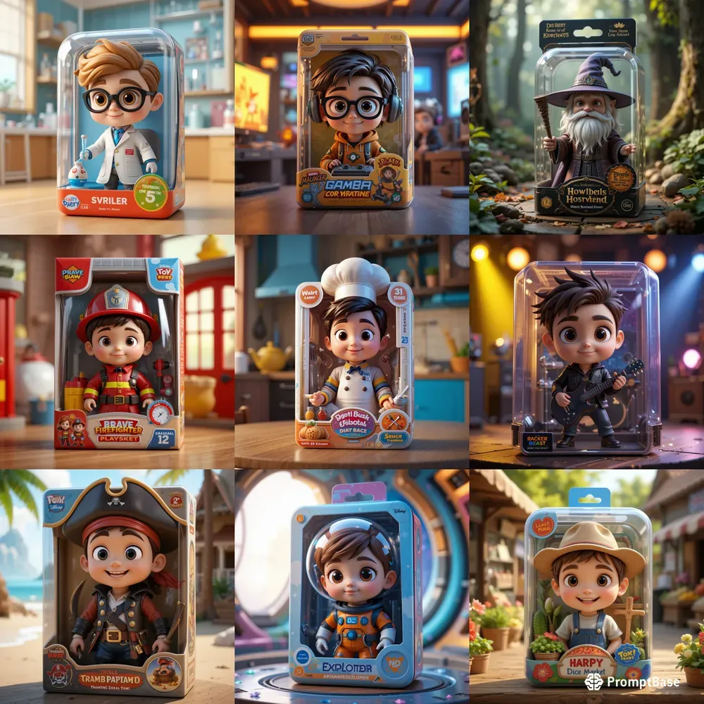 Pixarstyle Toy Character Packs