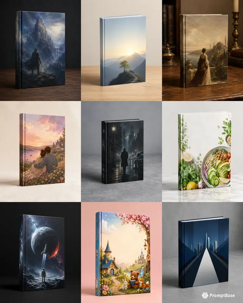 3D Book Cover Mockups Any Genre