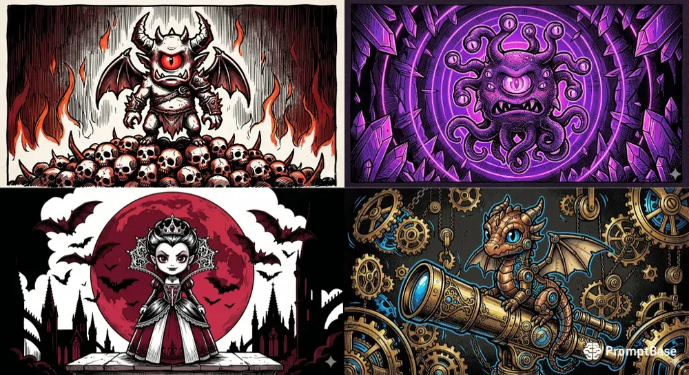 Gothic Toon Bestiary Ink