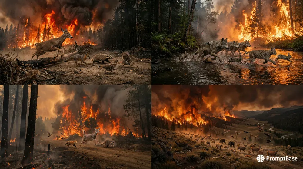 Wildlife Survival Forest Fire Escapes