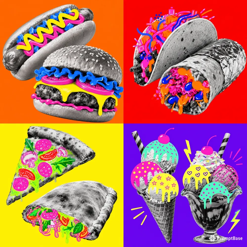 Food Pop Art Compositions