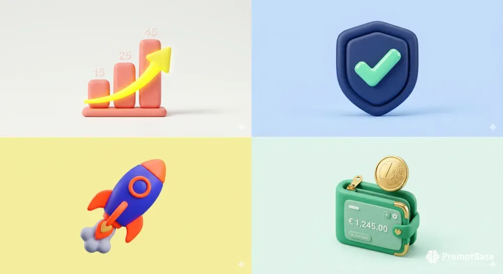 Premium 3D Claymorphism UI Icons