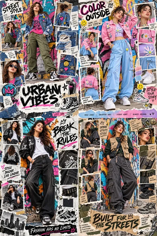 Urban Streetwear Editorial Collages