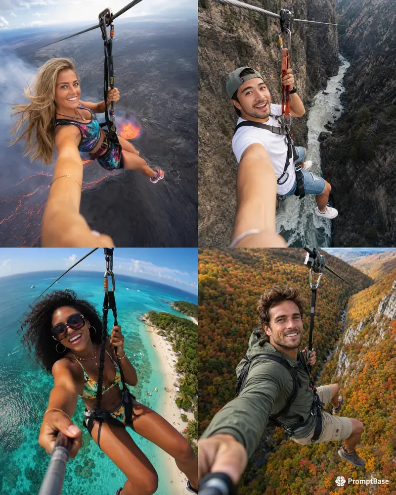 Zipline Influencer Selfies