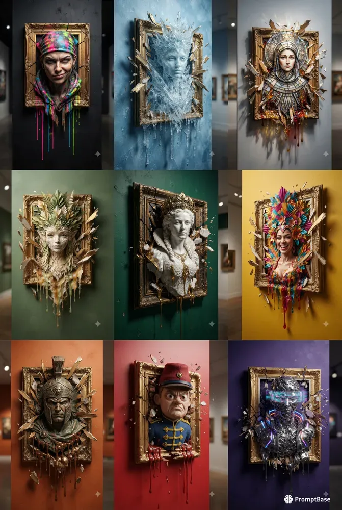 3D Popout Sculptural Portraits