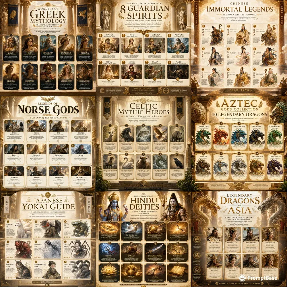 Ancient Mythology Infographic Packs