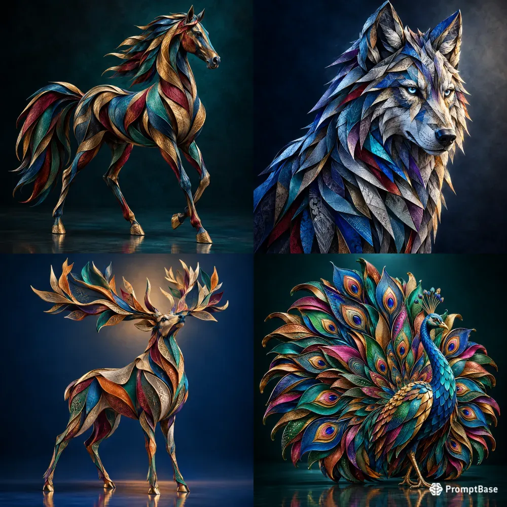 Sculpted Chromatic Creatures