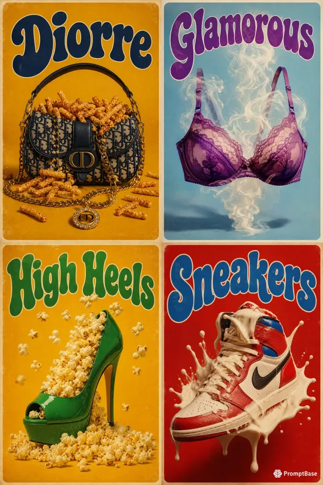 Retro Kitsch Editorial Posters