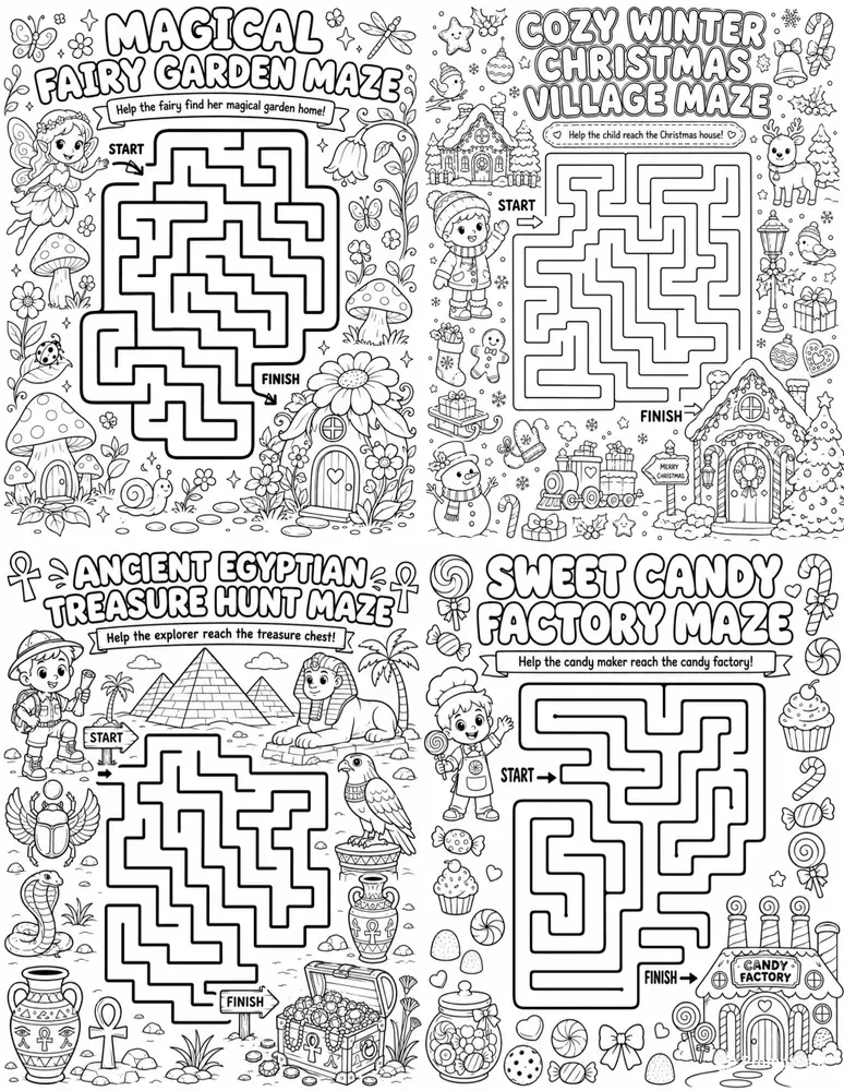 Maze Coloring Adventures Images