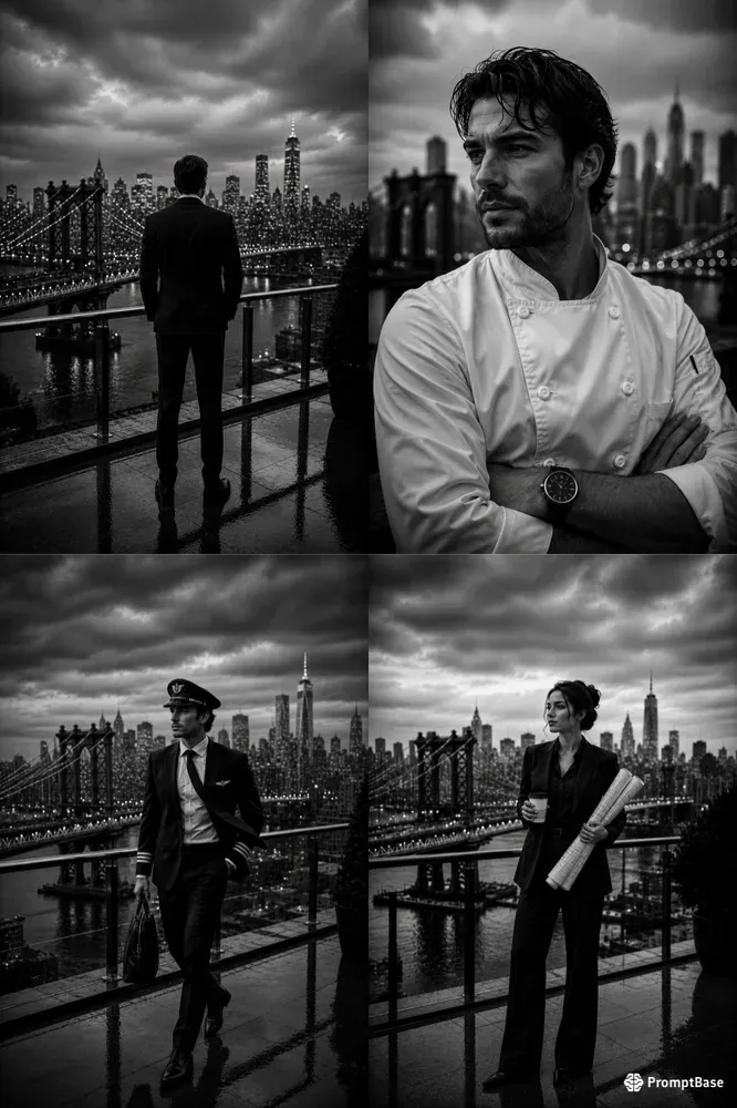 Cinematic Noir Portraits Any Professions