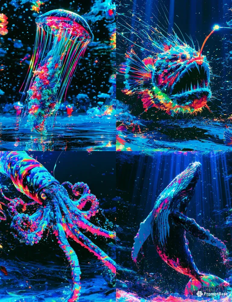 Prismatic Deep Sea Creatures