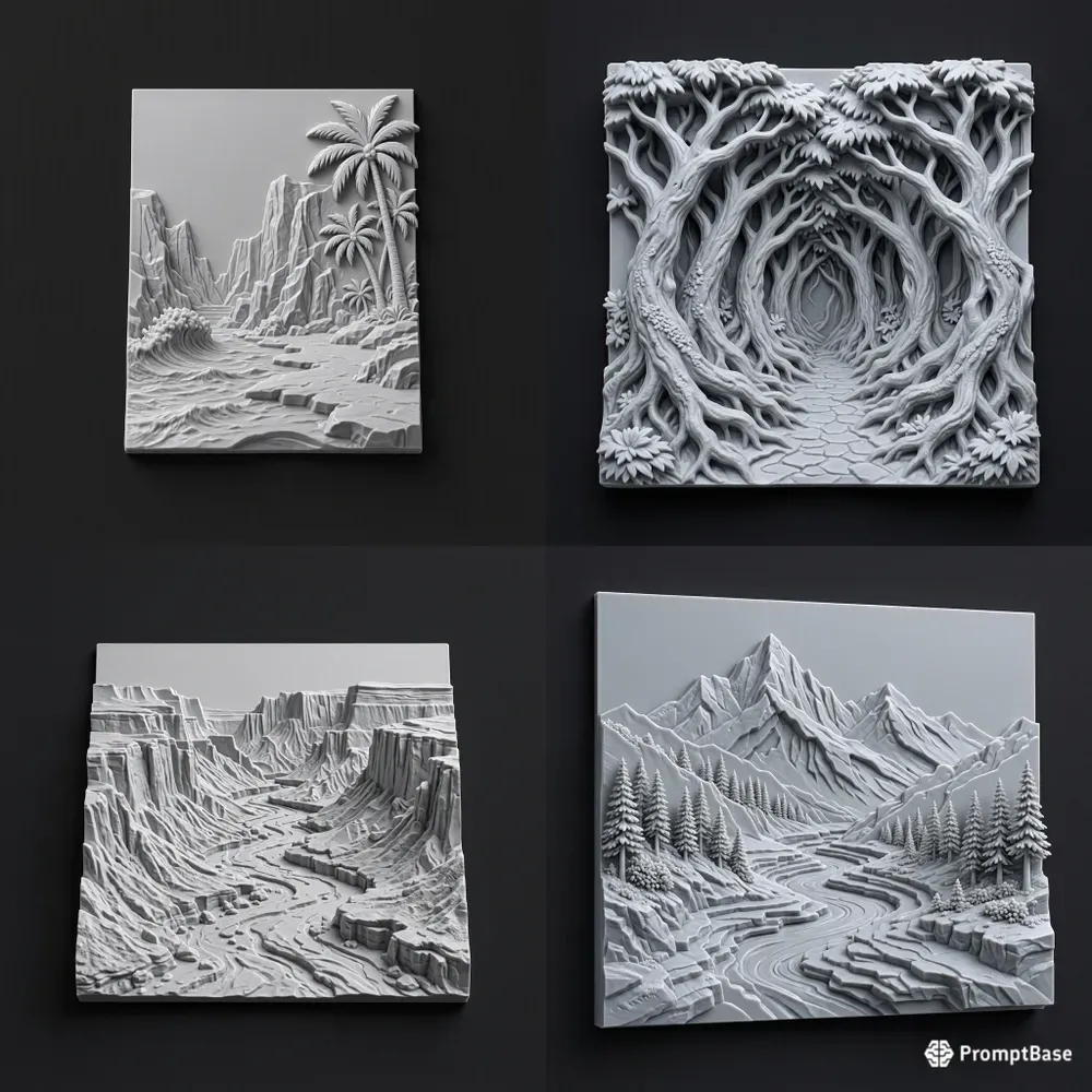 Fantasy Landscape Relief Generator