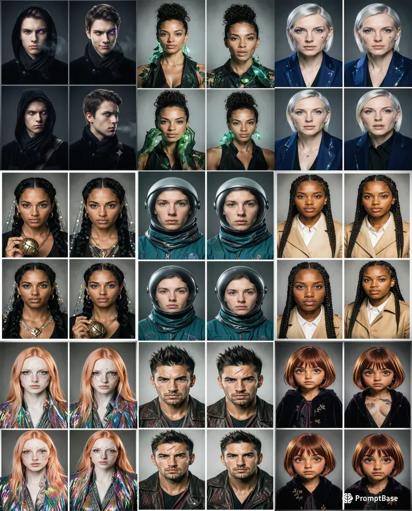 Dream Audition Portrait Grids