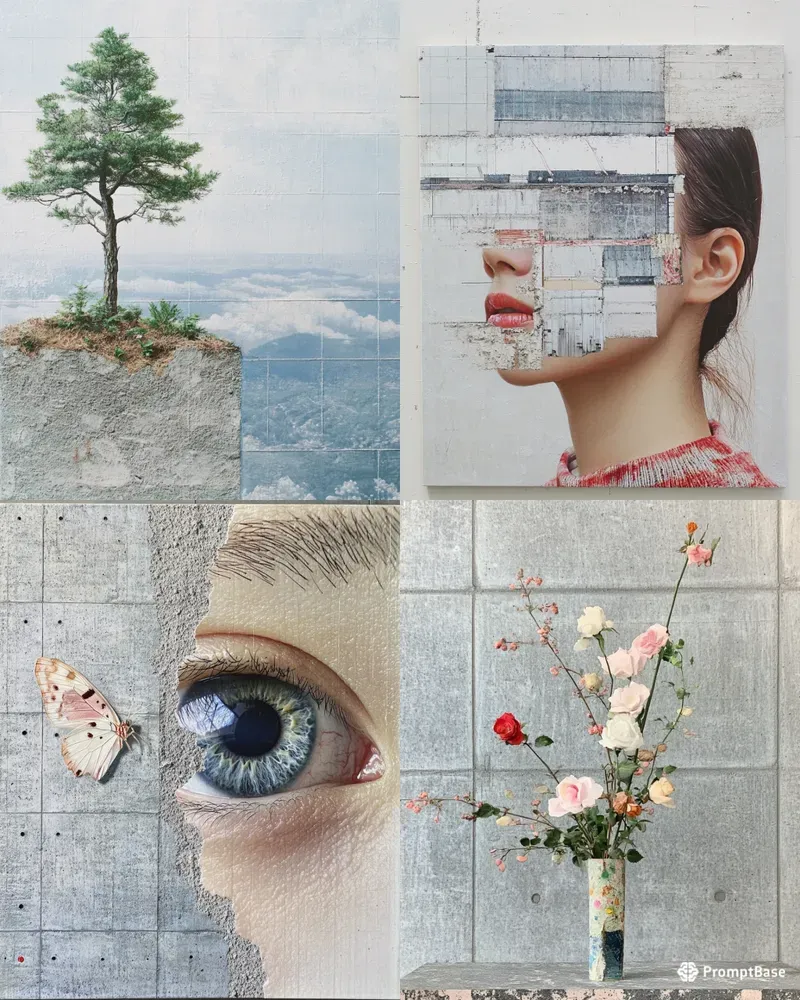 Minimalist Collages Abstract Paintings