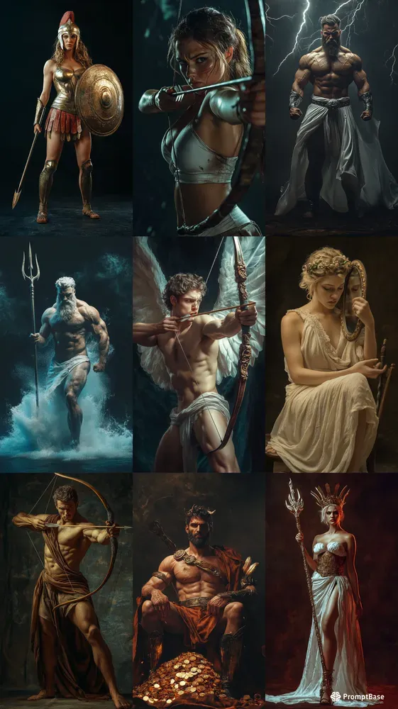 Greek Gods Character Portraits