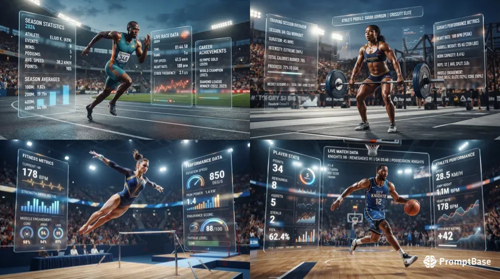 Futuristic Sport Performance Dashboards