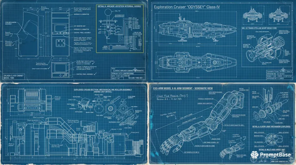 Vintage Patent Blueprints
