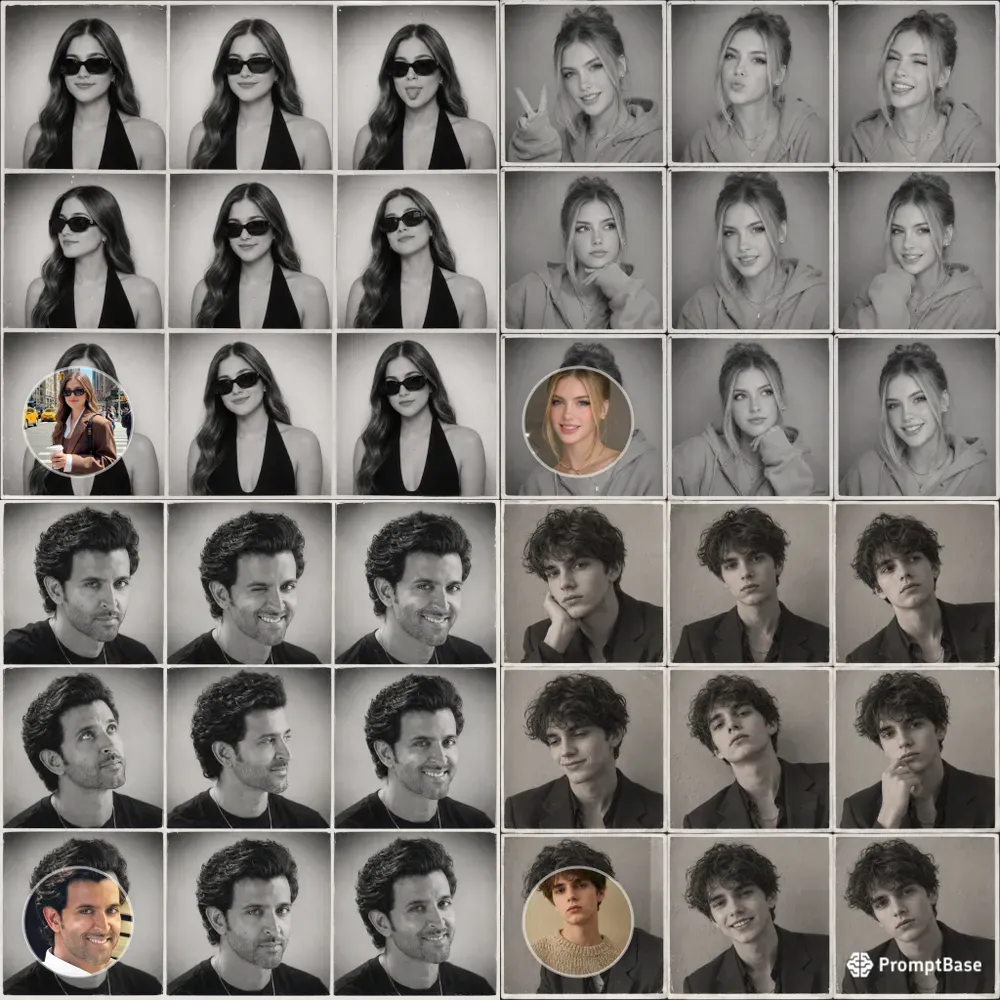 Vintage Photo Booth Collages