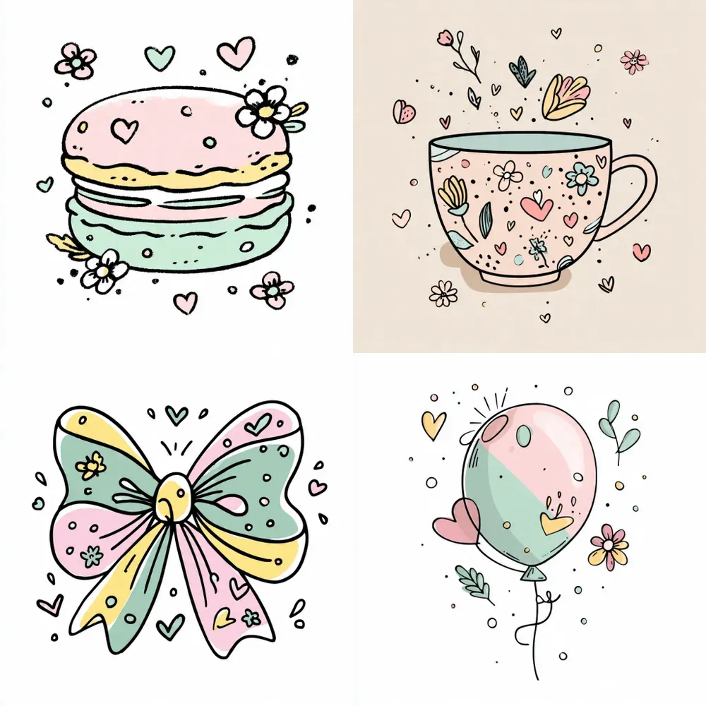 Soft Pastel Kawaii Illustration Style