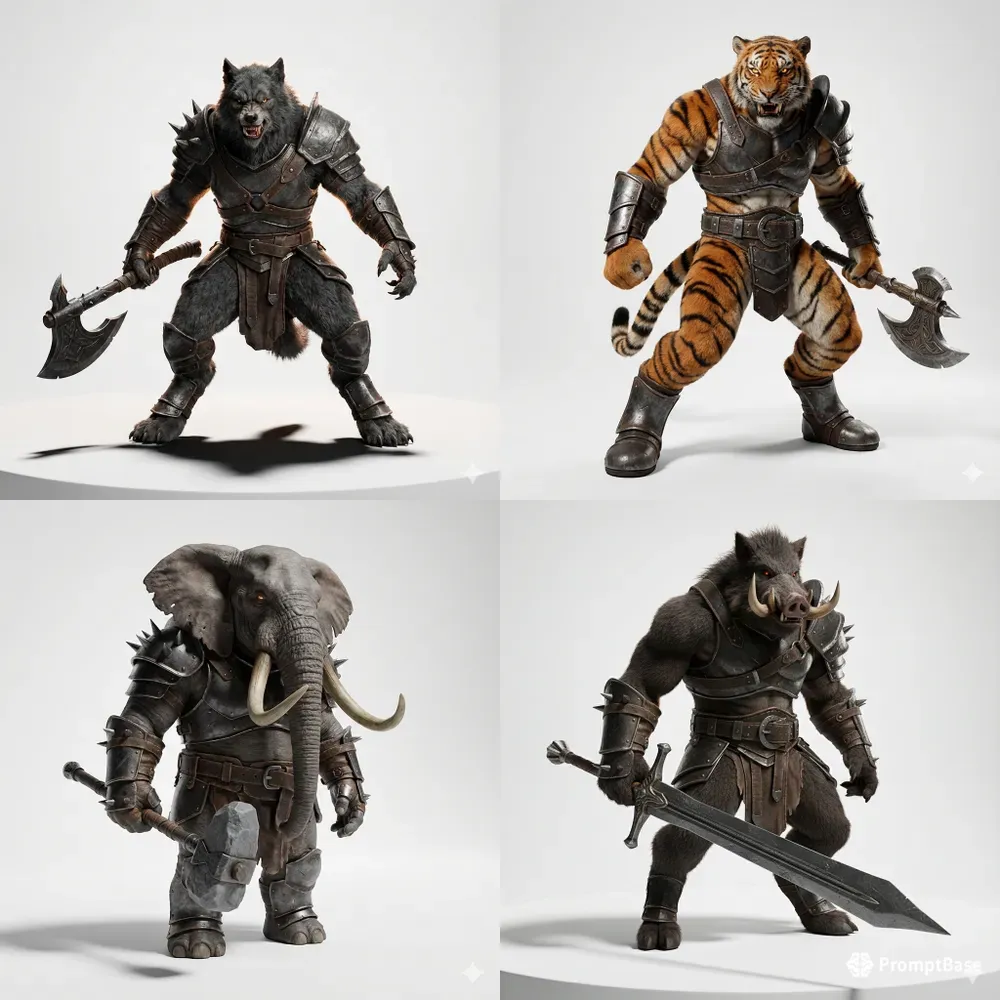 3D Armored Beast Renders