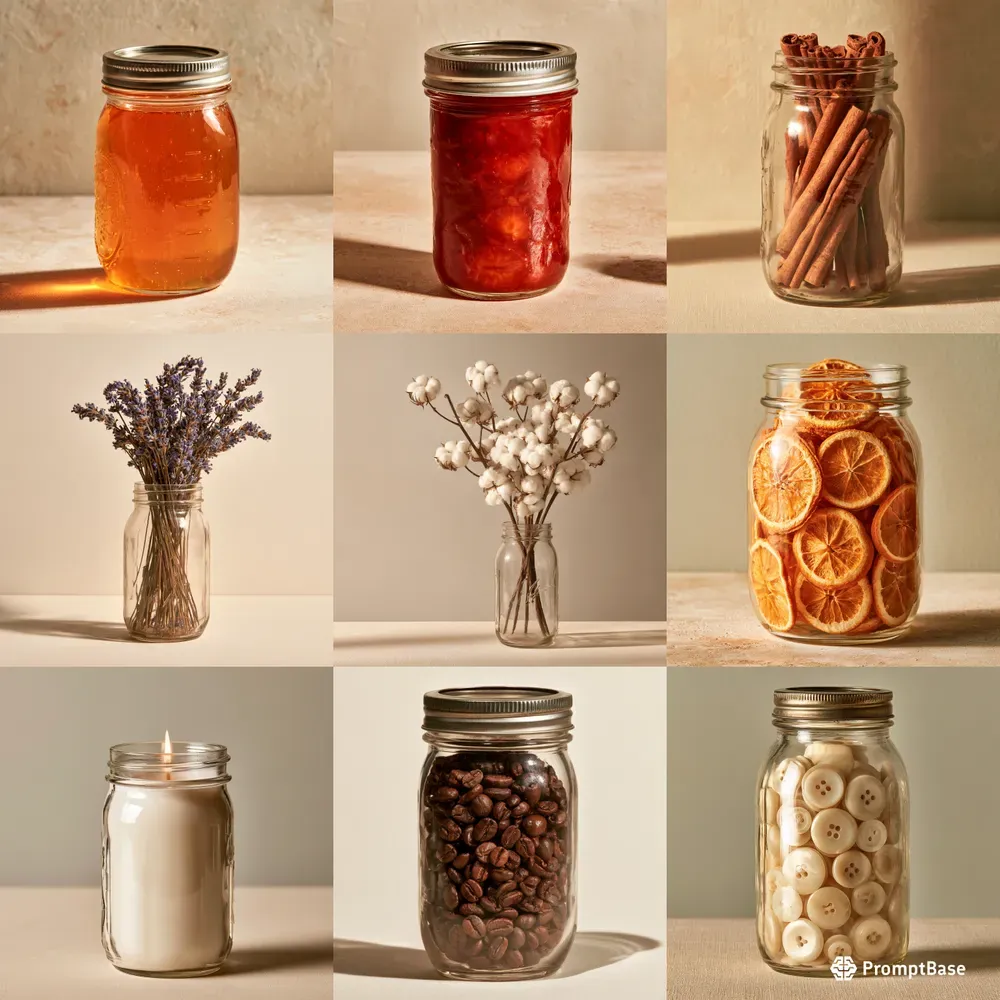 Farmhouse Mason Jar Product Photography