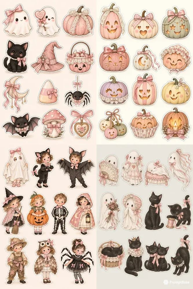 Coquette Halloween Cliparts