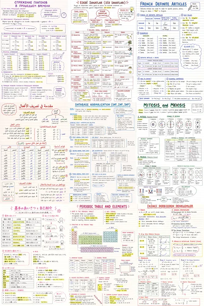 A4 Aesthetic Handwritten Study Notes Gpts