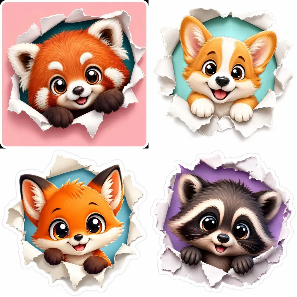 Peek Through Sticker Animals