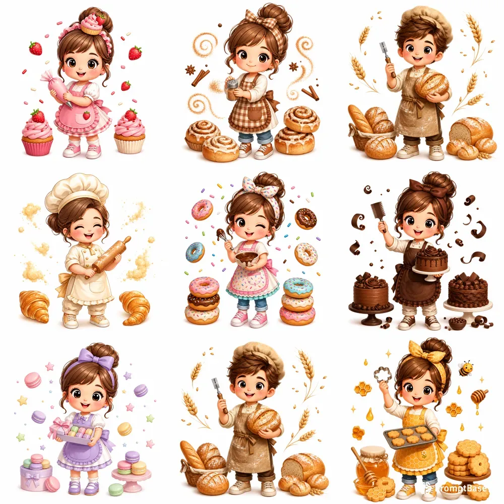 Cute Bakery Character Creators
