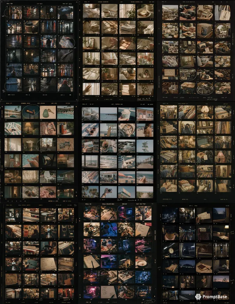 Retro Film Proof Sheets