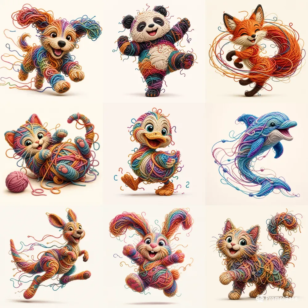 Yarn Tangle Animals