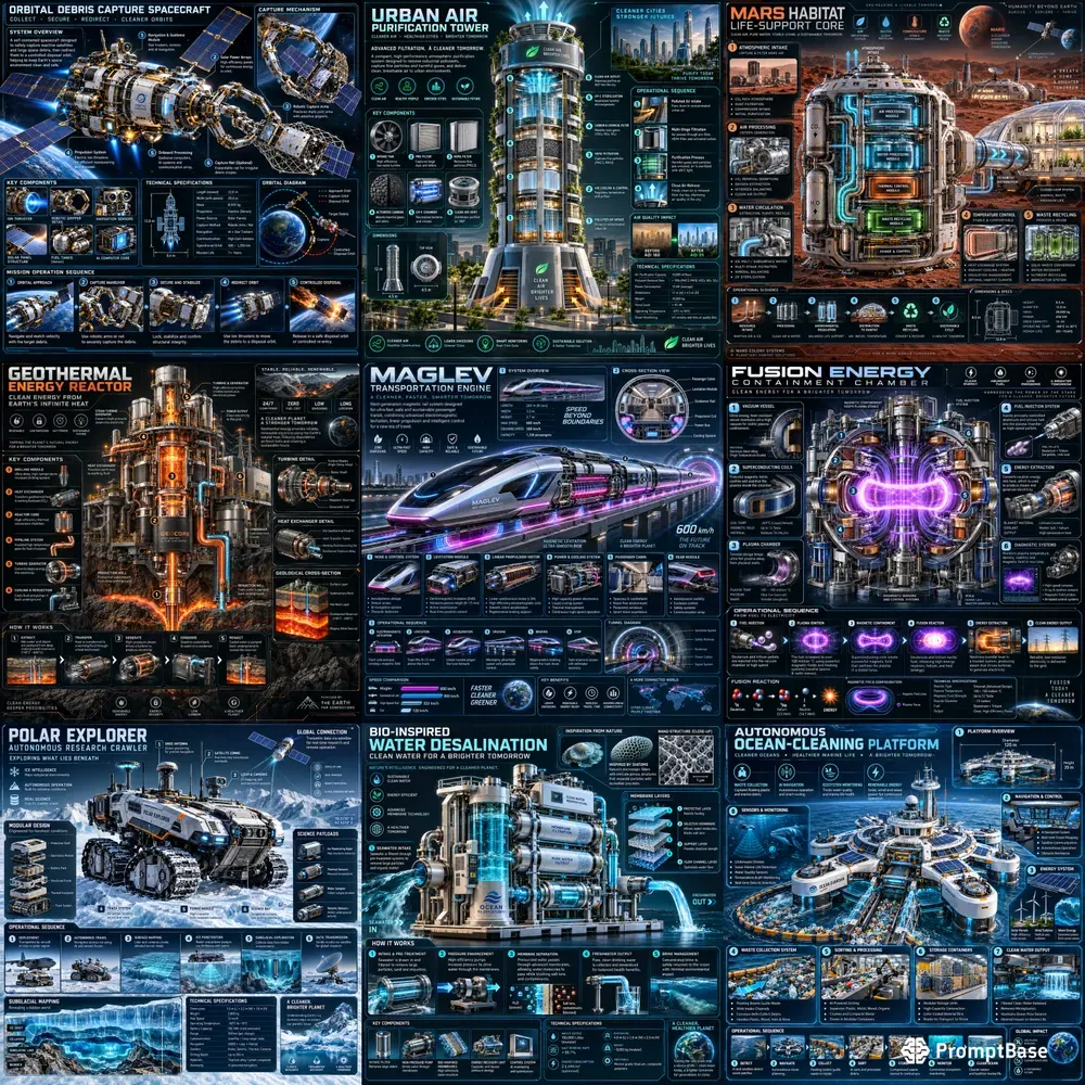 Futuristic Technical System Infographics