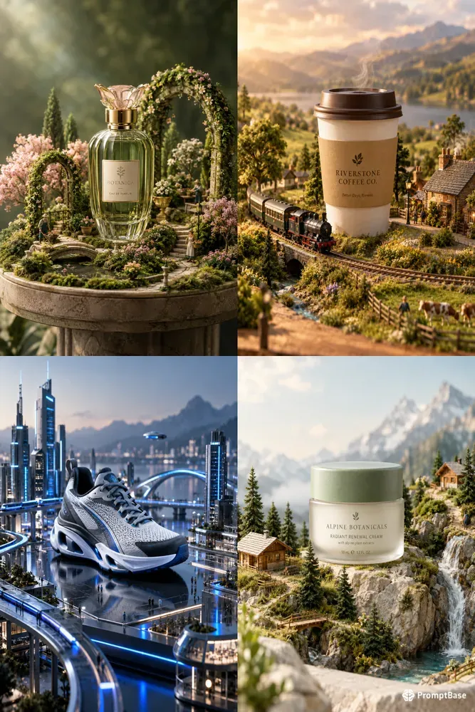 Miniature Worlds Product Ads