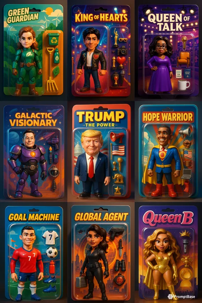 Celebrity Action Figure Blister Packs