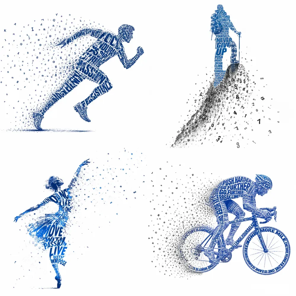 Typography Dissolve Silhouettes