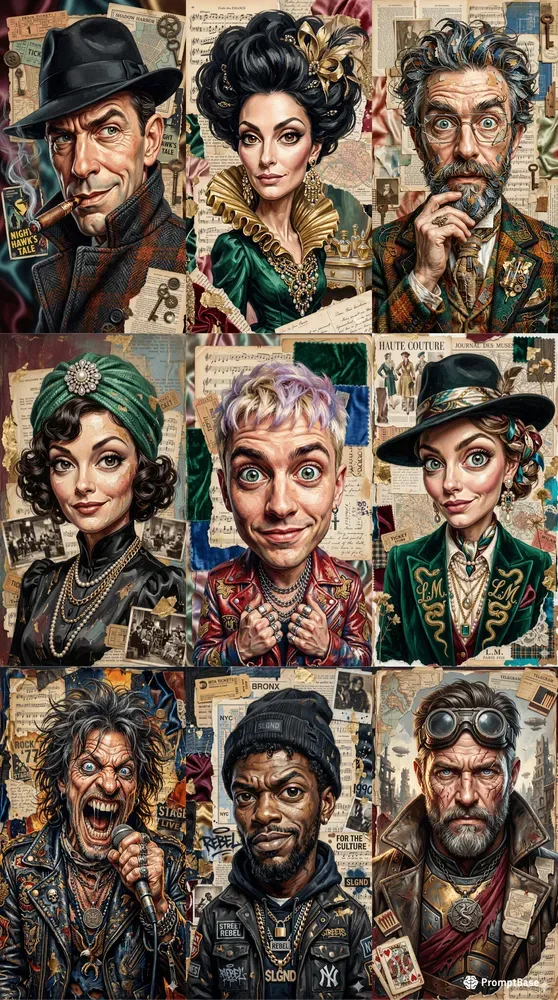 Celebritystyle Caricature Portraits