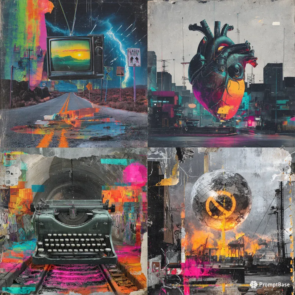 Neon Punk Collages