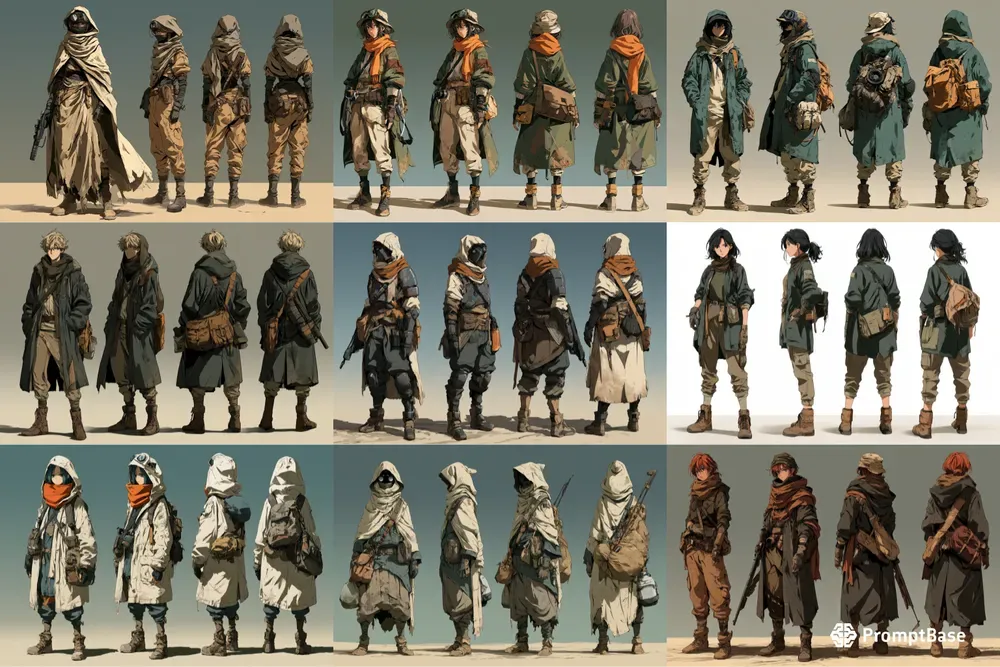 Wasteland Survivor Anime Character Sheets