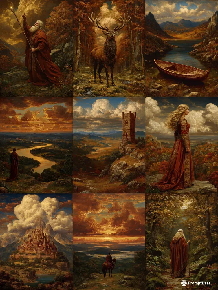 Epic Fantasy Oil Painting Landscapes