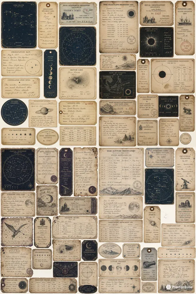 Vintage Observatory Ephemera Generator