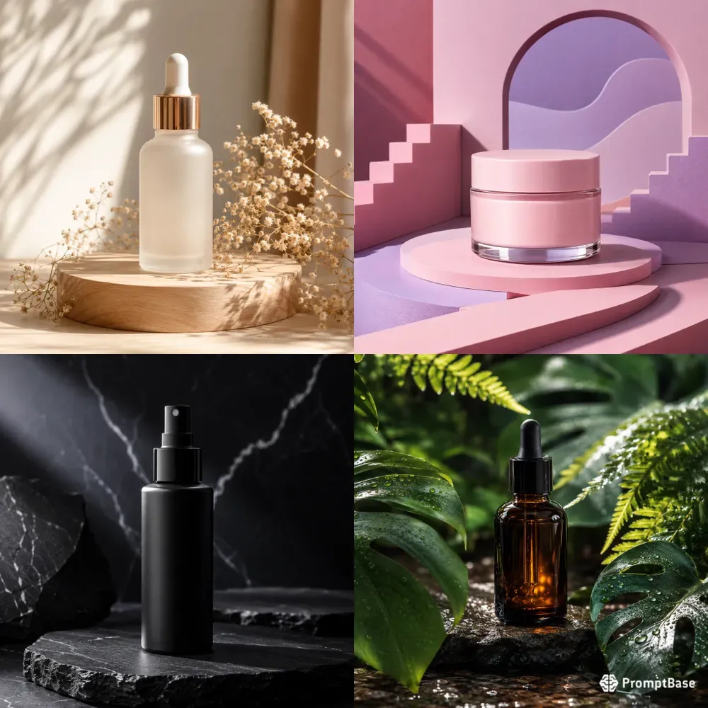 Premium Cosmetic Bottle Studio Mockups