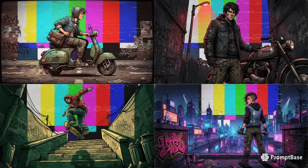 Retro Urban Comic Game Style