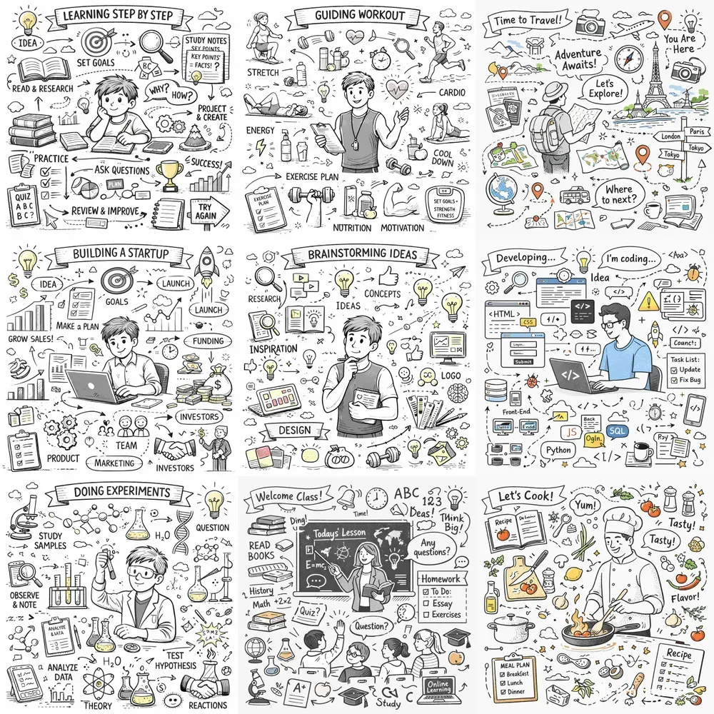 Visual Learning Infographic Sets