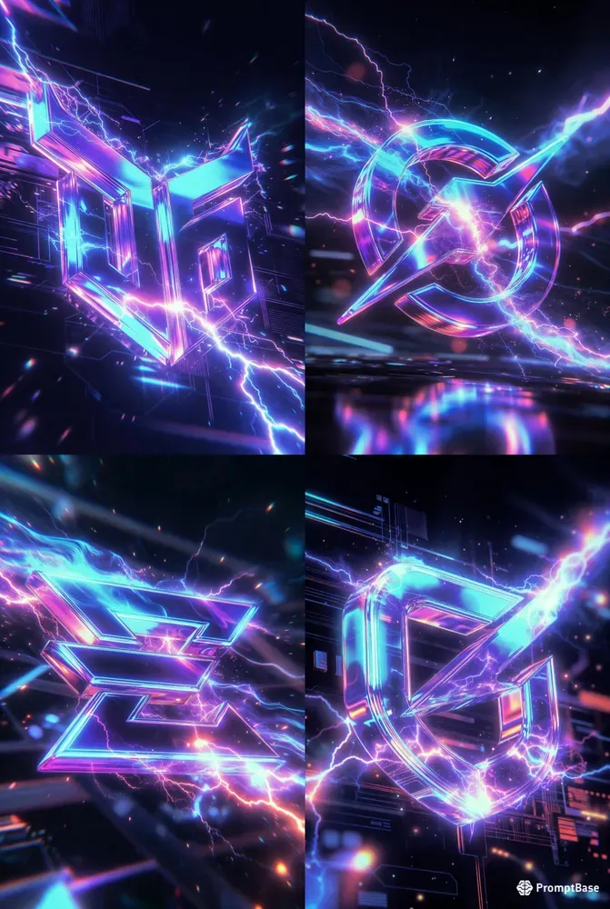 Neon Energy Logo Generator 8K