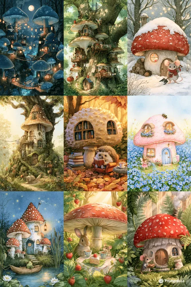 Mushroom House Art Generator
