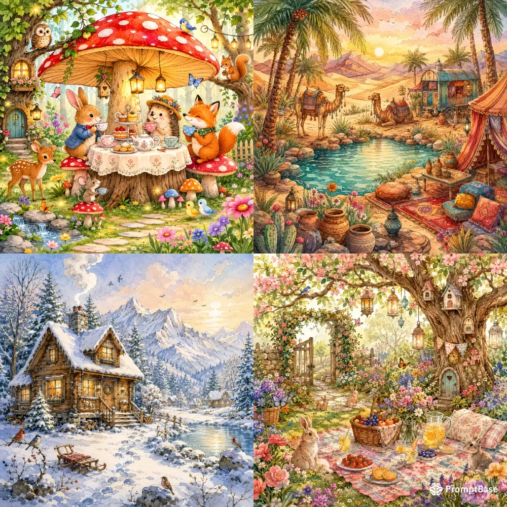 Whimsical Illustrated Scene Creators